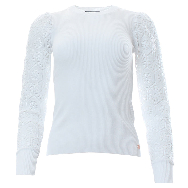 Olga Knitted Top - Optic White