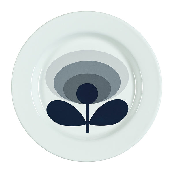 Orla Kiely 70s Flower Enamel Plate - Slate