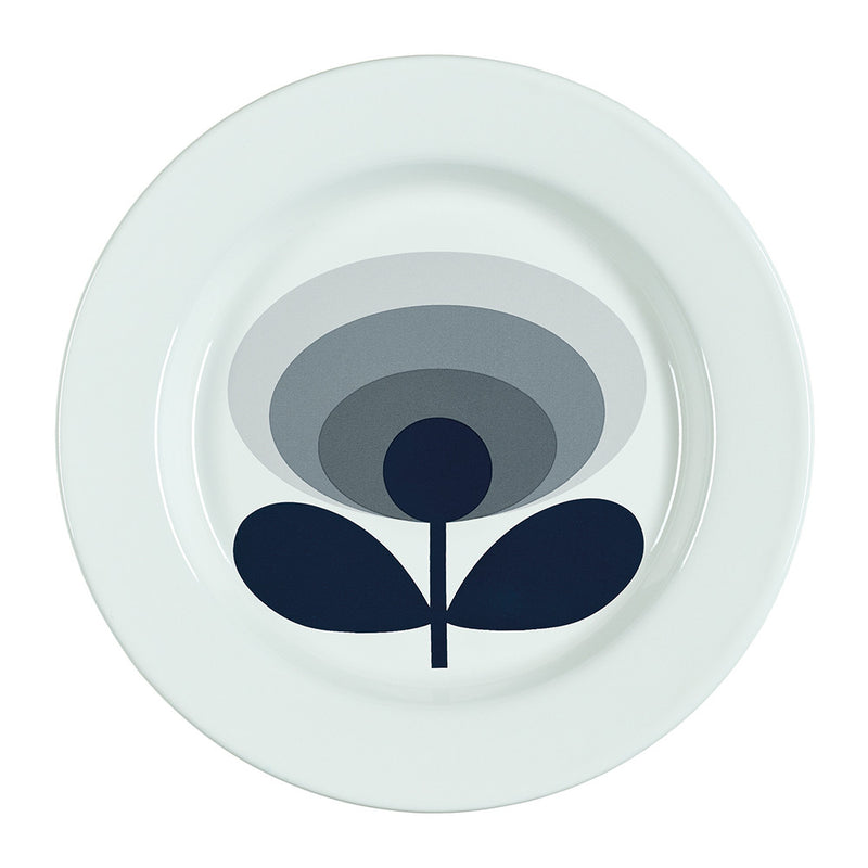 Orla Kiely 70s Flower Enamel Plate - Slate