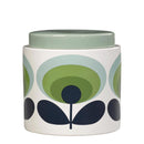 Orla Kiely 70s Oval Flower Ceramic Storage Jar - Green