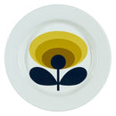 Orla Kiely 70s Oval Flower Enamel Plate - Dandelion