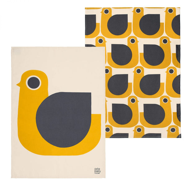 Orla Kiely Hen Tea Towel - Set of 2