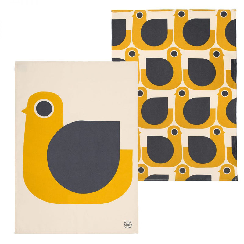 Orla Kiely Hen Tea Towel - Set of 2