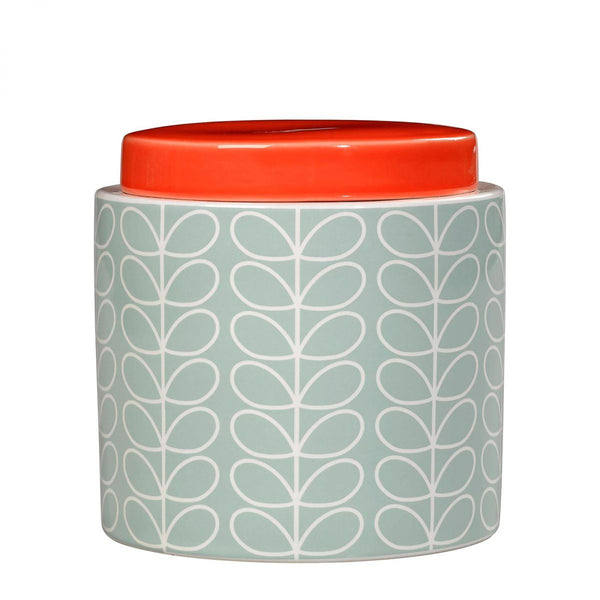 Orla Kiely Linear Stem 1L Storage Jar - Duck Egg