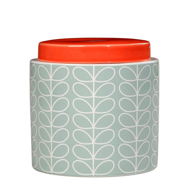 Orla Kiely Linear Stem 1L Storage Jar - Duck Egg