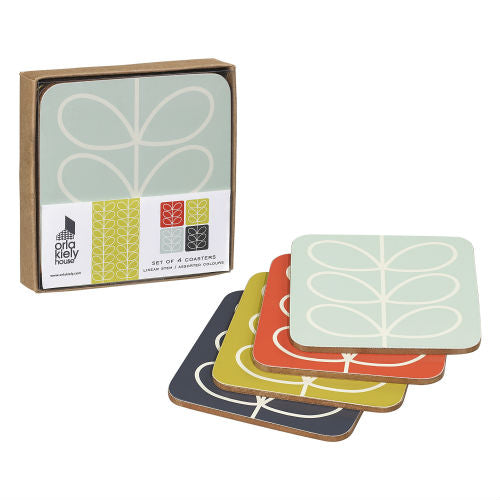 Orla Kiely Linear Stem Coasters - Set of 4