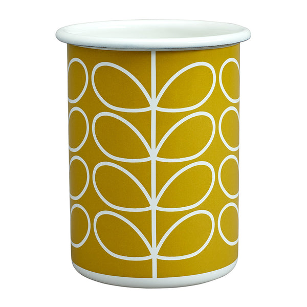 Orla Kiely Linear Stem Enamel Tumbler - Dandelion