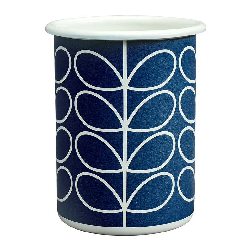 Orla Kiely Linear Stem Enamel Tumbler - Slate