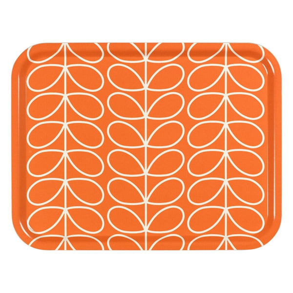 Orla Kiely Linear Stem Large Tray - Persimmon