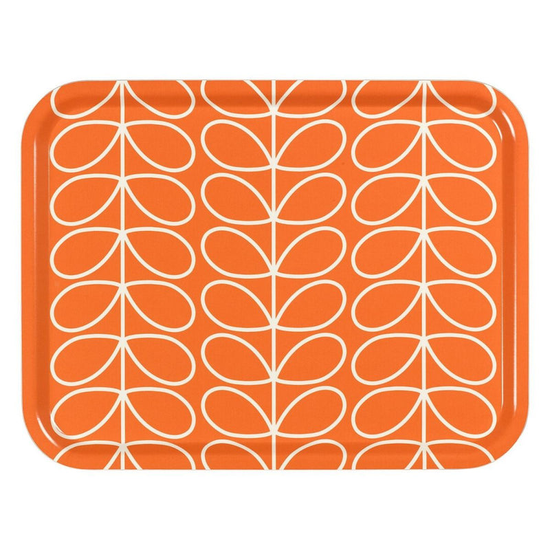 Orla Kiely Linear Stem Large Tray - Persimmon
