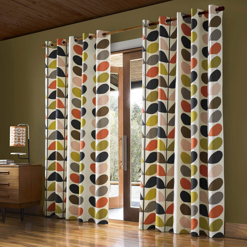 Orla Kiely Multi Stem 90"x72" Lined Curtains