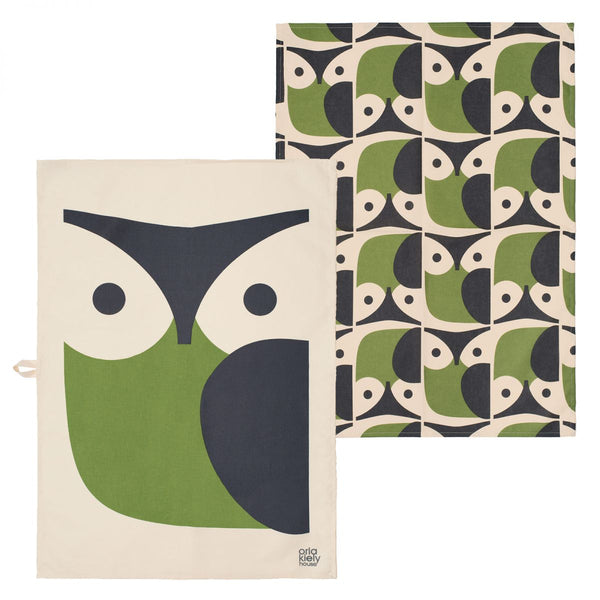 Orla Kiely Owl Tea Towel - Set of 2