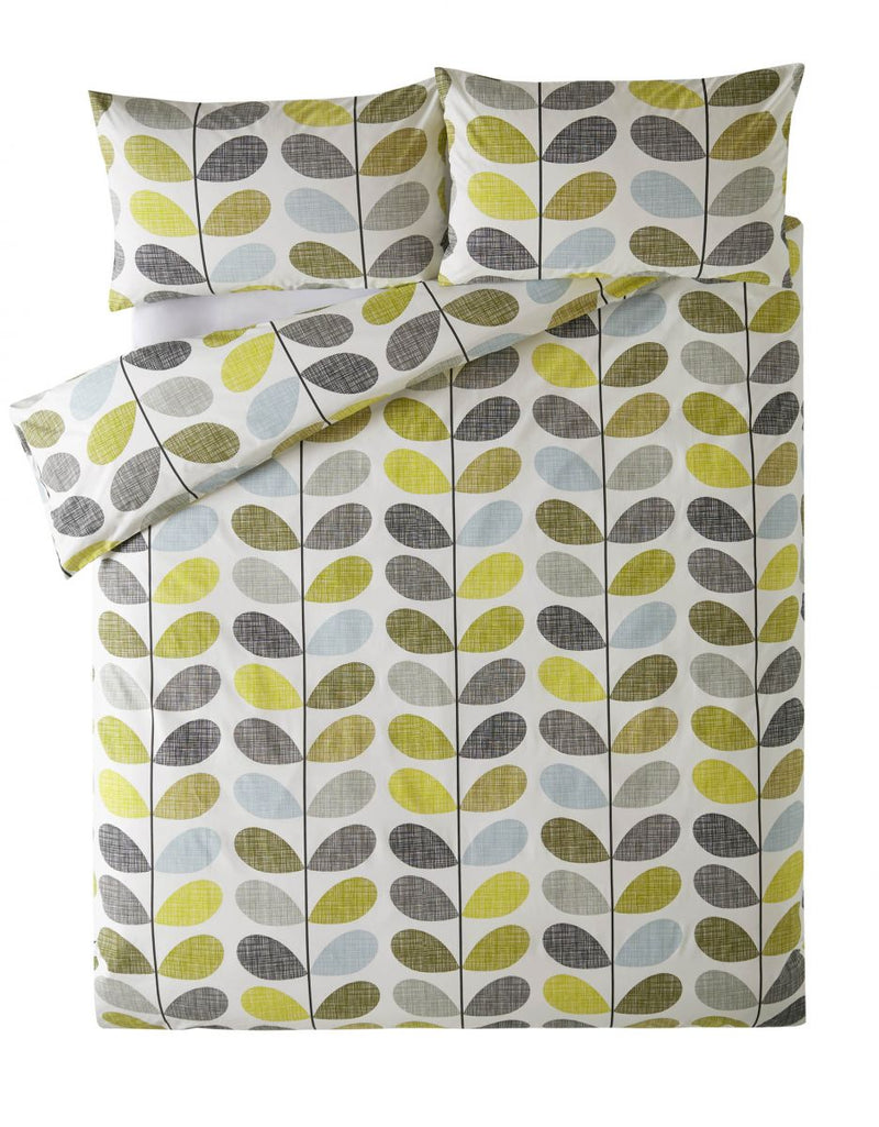 Scribble Stem Duckegg Seagrass Pillowcase Pair