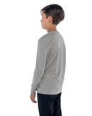 Boys Long Sleeve Batwing T-shirt - Grey Heather