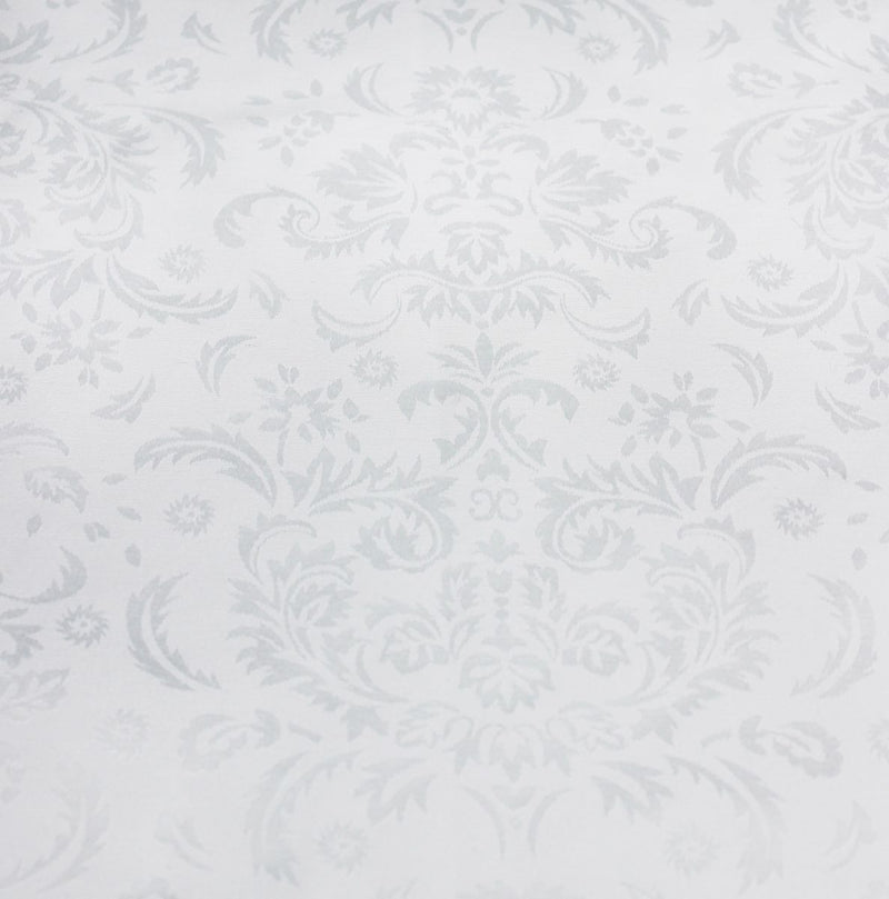Peggy Wilkins Caroline Damask Round Tablecloth 67" - White