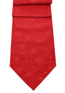 Peggy Wilkins Sparkly Snowflakes Table Runner 14"x90" - Crimson