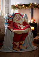 Portfolio Father Christmas Fleece Throw
