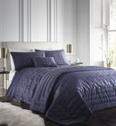 Portfolio Lucien Navy Quilted Throw 200x230cm