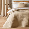 Quilted Lines Bedspread Natural - 220x230cm