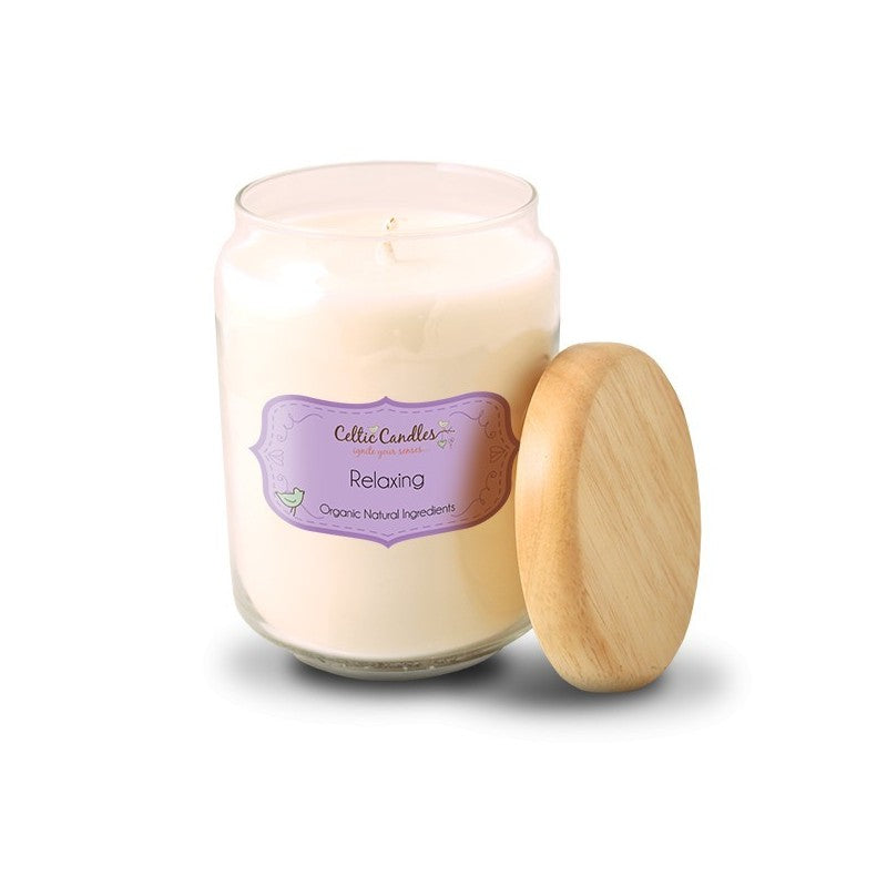 Wood Top Large Jar Candle - Relaxing