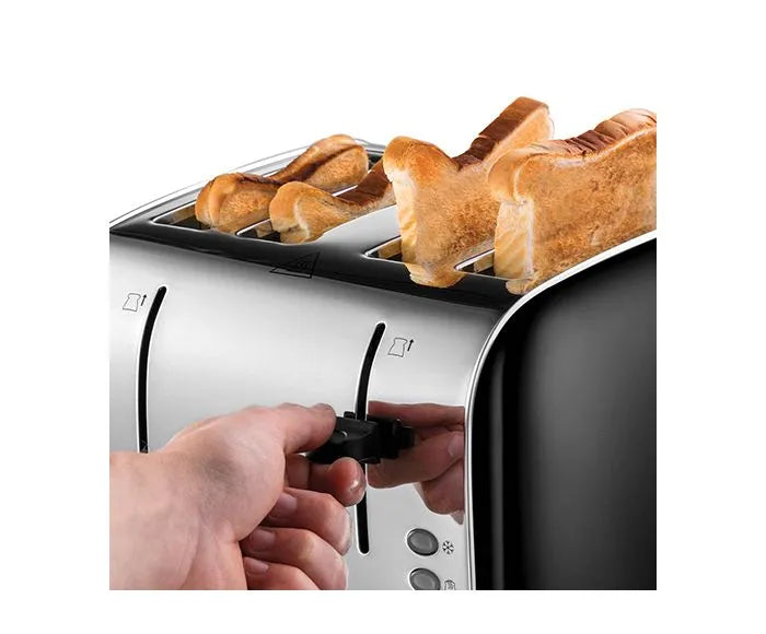 Stainless Steel 4 Slice Toaster - Black
