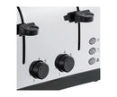 Stainless Steel 4 Slice Toaster - Black