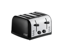 Stainless Steel 4 Slice Toaster - Black