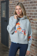 Becky Knit Hoodie - Grey Melange