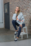 Becky Knit Hoodie - Grey Melange