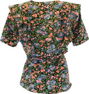 Rhea Wrap Top - Black