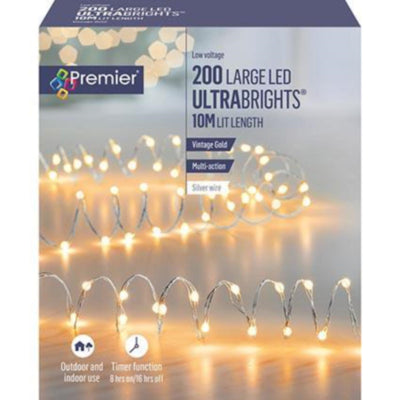 200 Ultrabrights Vintage Gold LED