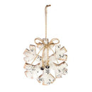 16cm Gold & Cream Wooden Snowflake