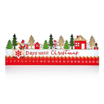 40cm Wood Santa Village Advent Calendar