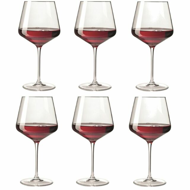 Puccini Set Of 6 Burgundy Glasses