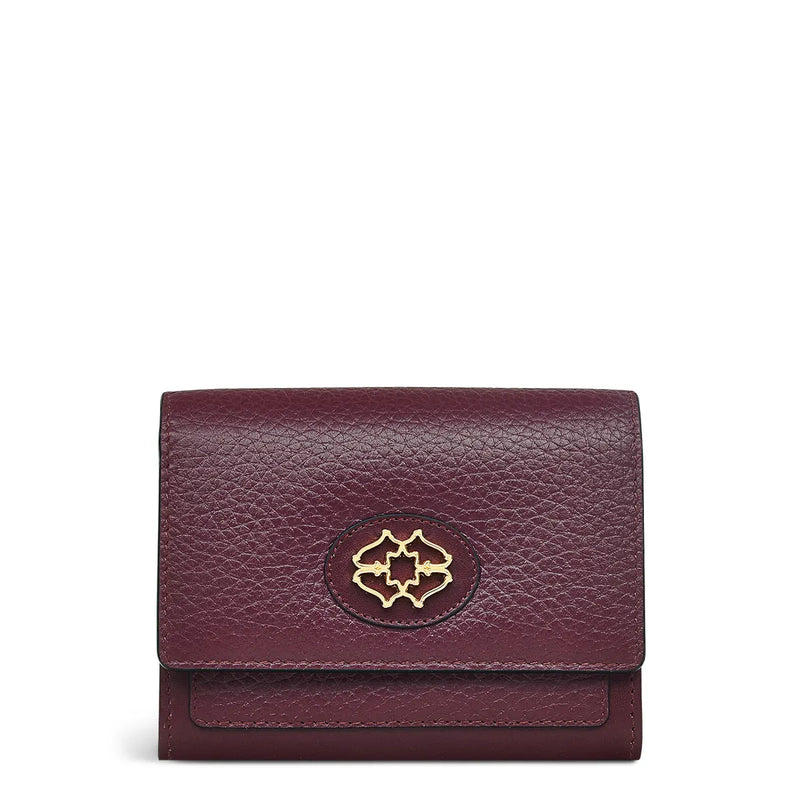 Apsley Road Heirloom Flapover Purse - Dark Cherry