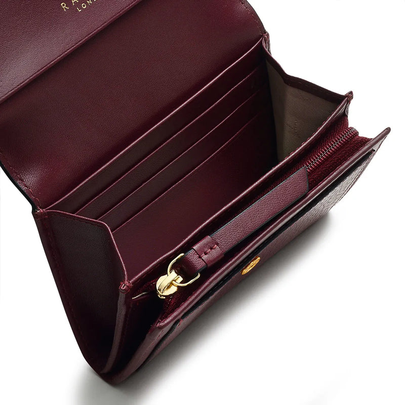 Apsley Road Heirloom Flapover Purse - Dark Cherry