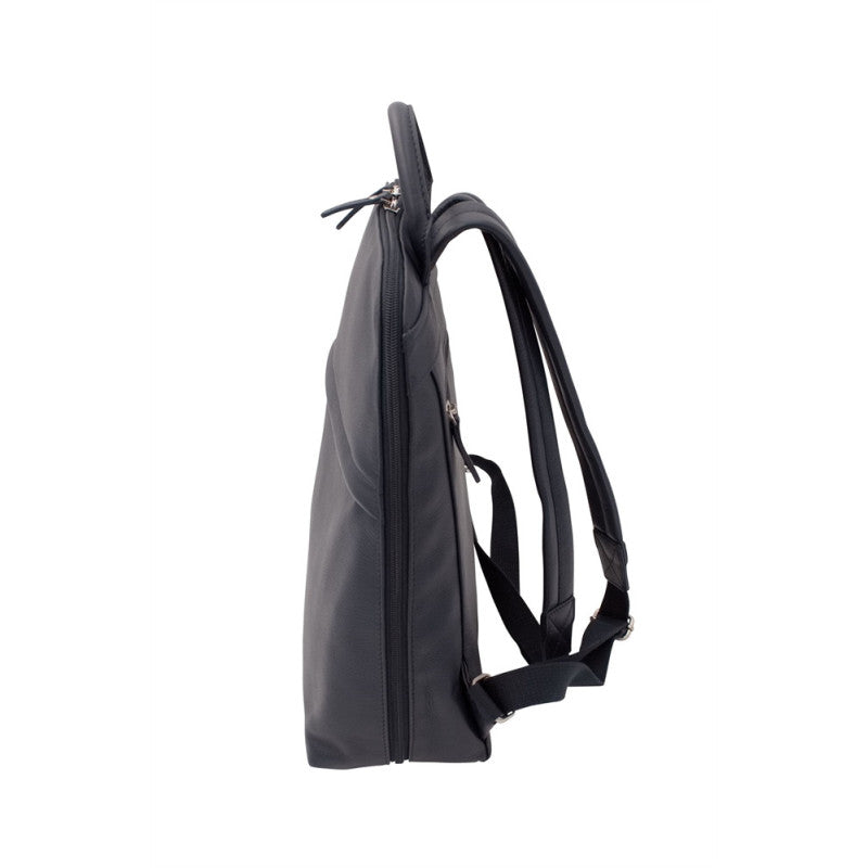 Uppsala Leather Flat Backpack - Marine Navy