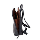 Uppsala Leather Flat Backpack - Marine Navy