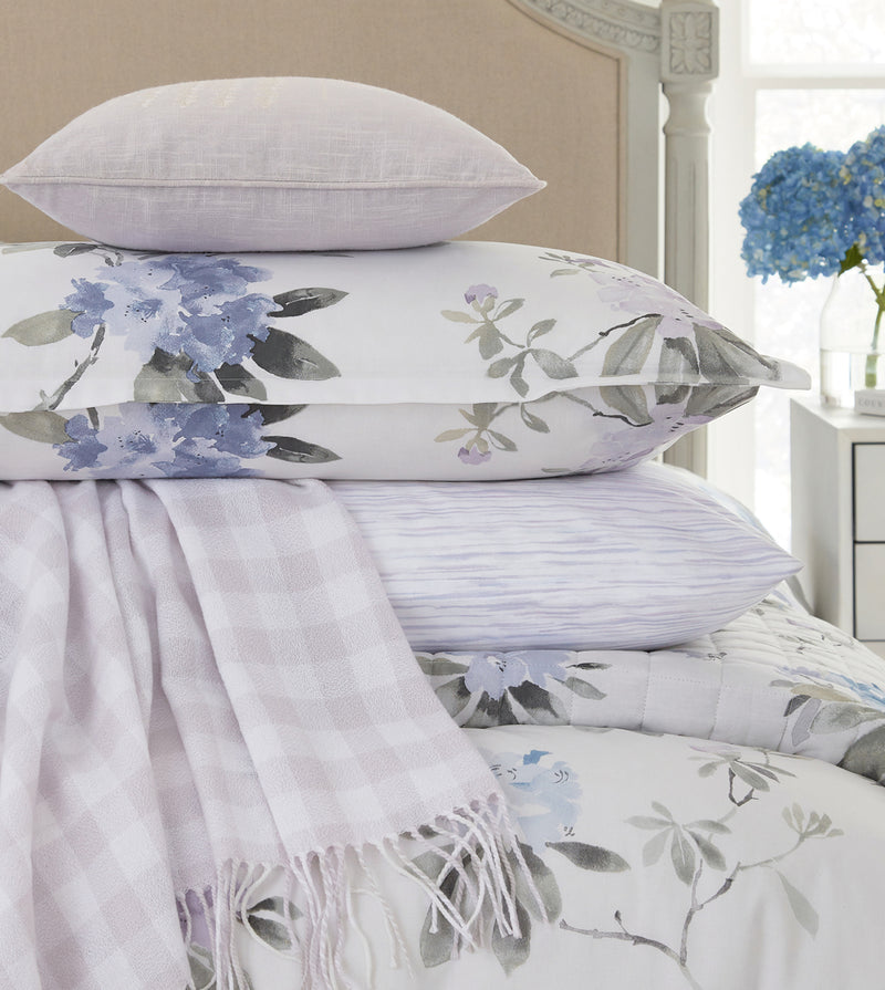 Sanderson Rhodera Amethyst/Charcoal Standard Pillowcase Pair