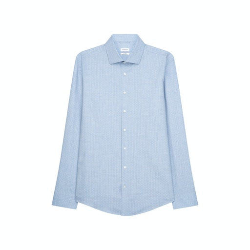 Shaped Fit Light Kent Shirt - Light Blue