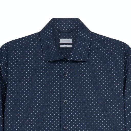 Slim Fit Light Kent Shirt - Dark Blue