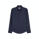 Slim Fit New Kent Print Shirt - Dark Blue