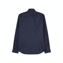 Slim Fit New Kent Print Shirt - Dark Blue