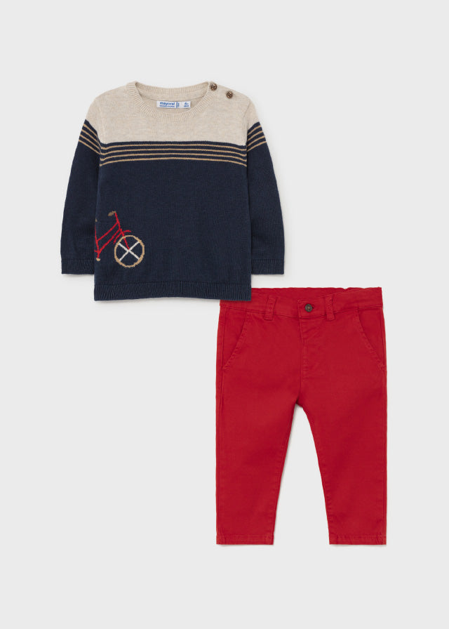 Sweater & Pant Set - Red