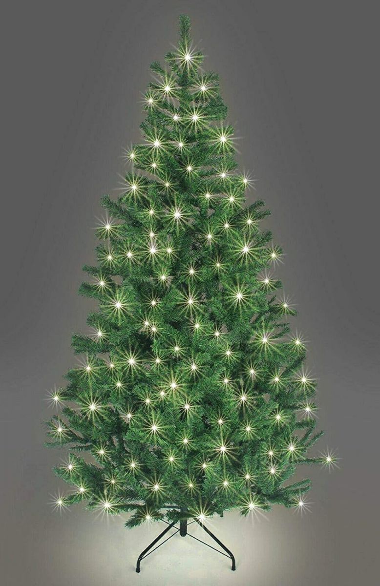 8 Foot Alaskan Pine Christmas Tree with White Light LED
