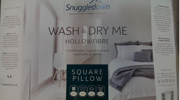 Snuggledown Wash & Dry Me Square Pillow