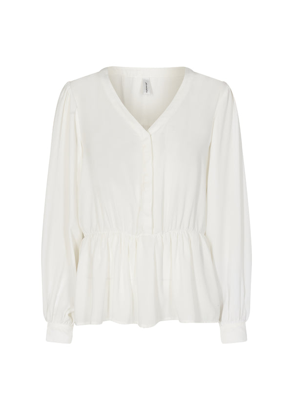 Cemre V-Neck Blouse - Offwhite