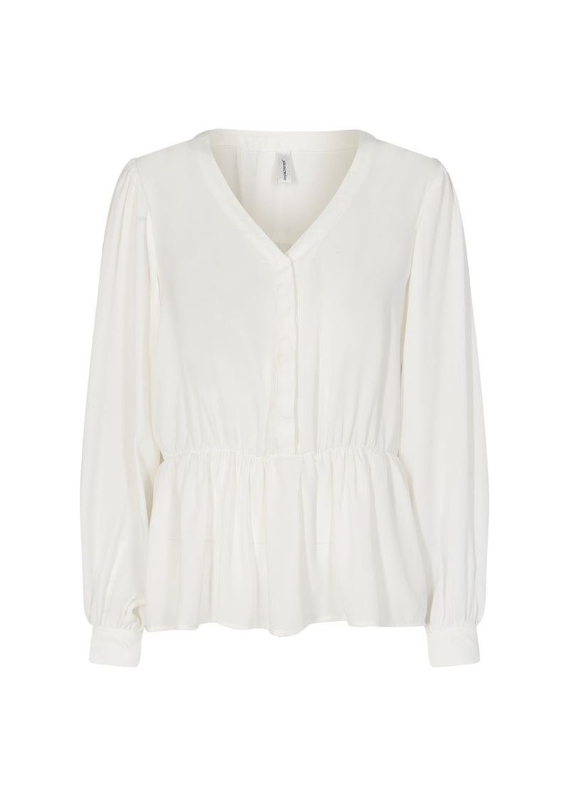 Cemre V-Neck Blouse - Offwhite