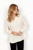 Radia V Neck Blouse - Cream