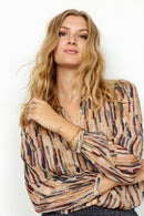Anaia Print Blouse - Sand